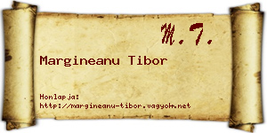 Margineanu Tibor névjegykártya